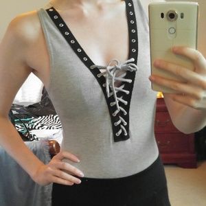 Lace Up Bodysuit Fashion Nova